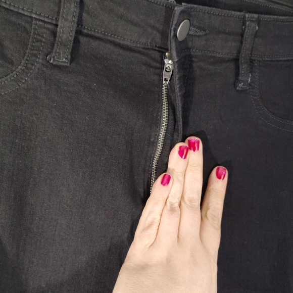 Sz 18 Wild Fable Black Denim Jeans Cotton Stretch Skinny Tapered Leg 34R - Picture 7 of 12